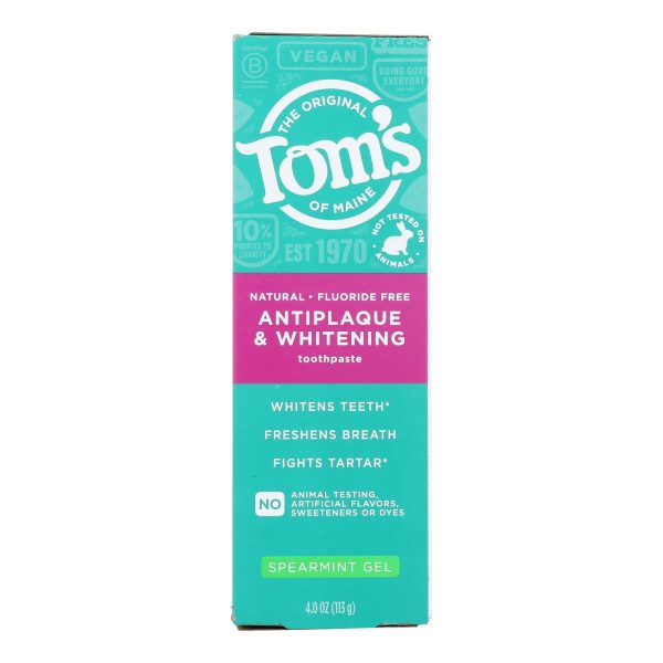 Tom's Of Maine - Tp Gel Whtng F/f Sprmnt - CS of 6-4 OZ - Image 2
