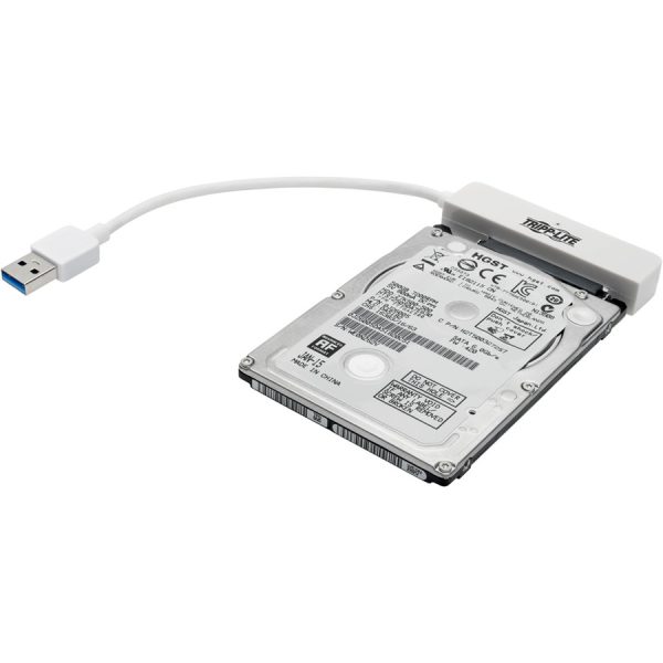 Eaton Tripp Lite Series USB 3.0 SuperSpeed to SATA III Adapter Cable with UASP, 2.5 in. SATA Hard Drives, White - Image 3