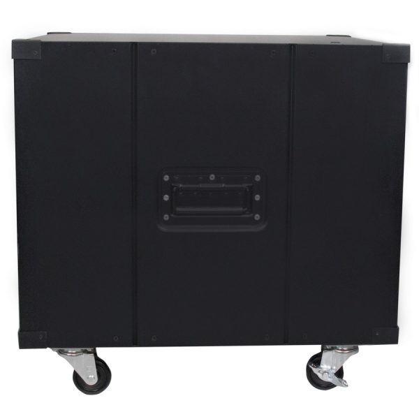 StarTech.com 4-Post 9U Mobile Open Frame Server Rack, 19" Network Rolling Rack for Narrow Spaces, Small Data Rack with Casters, TAA - Image 3