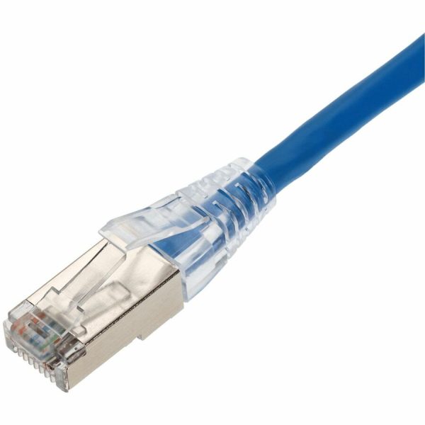 AddOn 12ft Blue CAT 6 Shielded PVC Ethernet Cable Snagless Bubble Boot RJ-45 M/M - Image 2