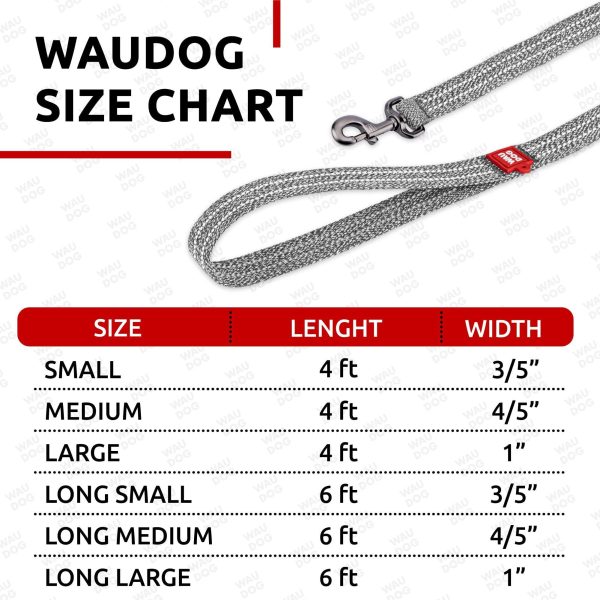 Recycled Cotton Dog Leash 6 Ft   10 Ft Eco Friendly Collar for Small Medium & Large Dogs   Reflective Dog Leash for Medium Dogs   Strong Leashes for Large Breed Dogs Puppy Leash for Small Dogs - Image 3