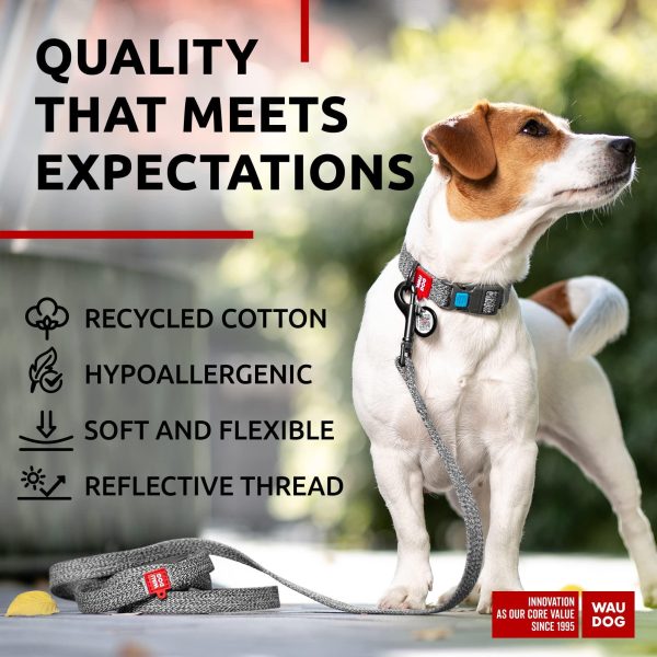 Recycled Cotton Dog Leash 6 Ft   10 Ft Eco Friendly Collar for Small Medium & Large Dogs   Reflective Dog Leash for Medium Dogs   Strong Leashes for Large Breed Dogs Puppy Leash for Small Dogs - Image 4