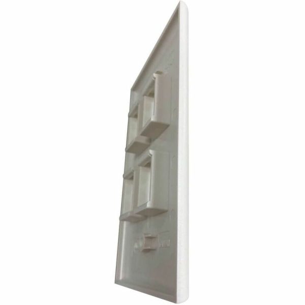 Eaton Tripp Lite Series Safe-IT 4-Port Single-Gang Keystone Wall Plate, Antibacterial, Ivory Matte, TAA - Image 4