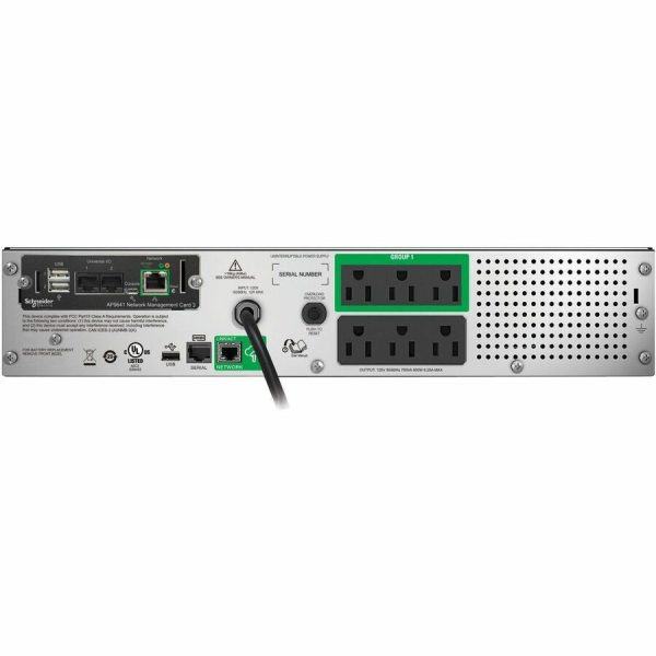 APC Smart-UPS, Line Interactive, 750VA, Rackmount 2U, 120V, 6x NEMA 5-15R outlets, SmartConnect Port+Network Card, AVR, LCD - Image 3