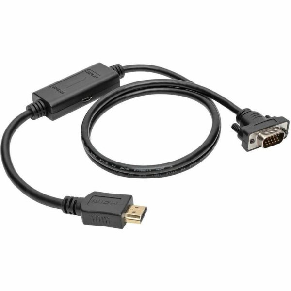 Eaton Tripp Lite Series HDMI to VGA Active Adapter Cable (HDMI to Low-Profile HD15 M/M), 3 ft. (0.9 m), TAA - Image 2