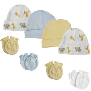Baby Boys Caps And Mittens (pack Of 8) Nc_0372
