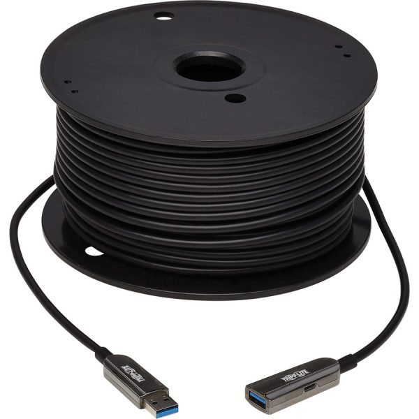 Eaton Tripp Lite Series USB 3.2 Gen 1 CL3-Rated Fiber Active Optical Cable (AOC) - Extension/Repeater, A M/F, Black, 50 m (164 ft.) - Image 2