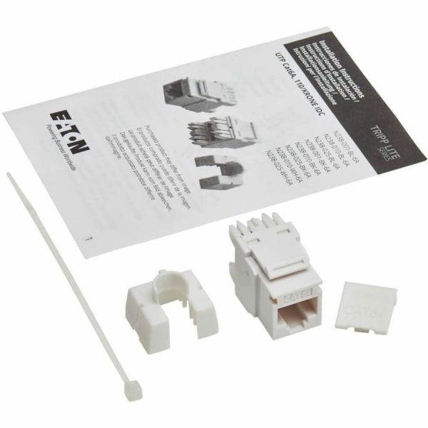 Eaton Tripp Lite Series Cat6a Keystone Jack - 4PPoE Compliant, 110/Krone, 568A/B, RJ45 Ethernet, White, TAA - Image 7