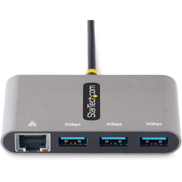 StarTech.com 3-Port USB-C Hub with Ethernet, 3x USB-A, Gigabit Ethernet, USB 3.0 5Gbps, Bus-Powered, Portable Laptop USB Type-C Hub w/ GbE - Image 3