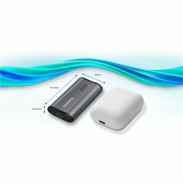 Adata SE800 AELI-SE880-500GCGY 500 GB Portable Rugged Solid State Drive - External - Titanium Gray - Image 3