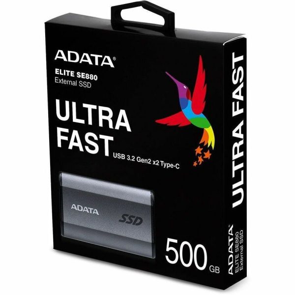 Adata SE800 AELI-SE880-500GCGY 500 GB Portable Rugged Solid State Drive - External - Titanium Gray - Image 10