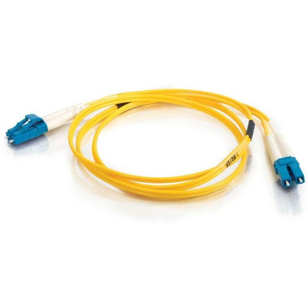 C2G 20m LC-LC 9/125 OS2 Duplex Single-Mode PVC Fiber Optic Cable - Yellow - Image 2