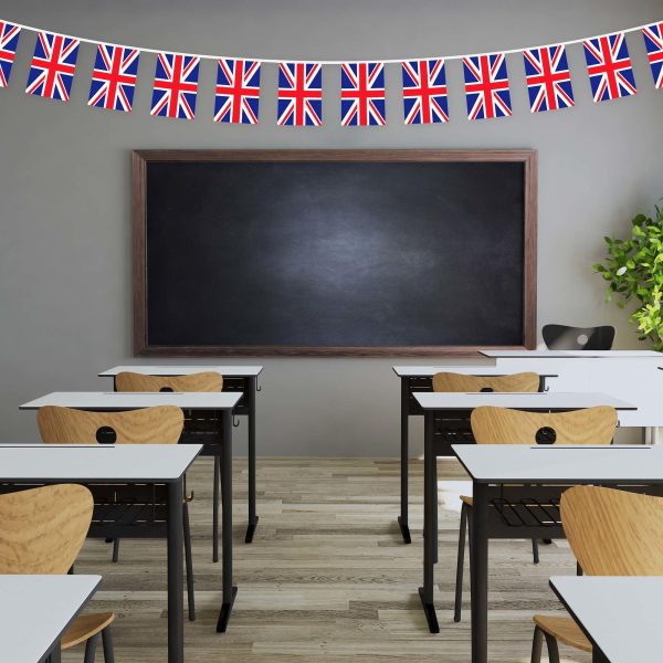 G128 United Kingdom UK Bunting Banner | Flag 8.2 x 5.5 Inch, Full String 33 Feet | Printed 150D Polyester, Decorations For Bar, School, Festival Events Celebration - Image 4