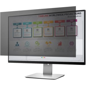 Rocstor PrivacyView™ Premium Privacy Filter for 27 Widescreen Monitor - For 27" Monitor/Display - 16:9 Aspect Ratio - Glossy / Matte - Unframed - TAA Compliant - Black - For 27" Widescreen LCD Monitor - Yes - TAA Compliant