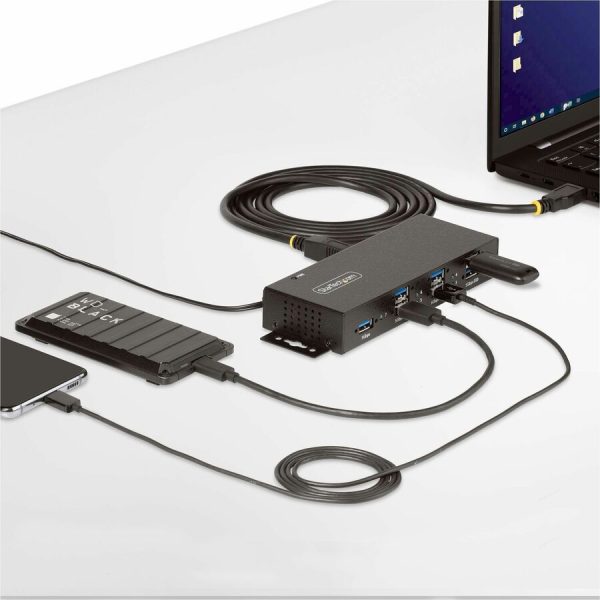 StarTech.com 7-Port Managed USB Hub, Heavy Duty Metal Industrial Housing, ESD & Surge Protection, Wall/Desk/Din-Rail Mountable, USB 5Gbps - Image 7
