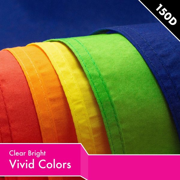 Solid Magenta Color Flag 3x5 Ft 2-Pack Printed 150D Polyester By G128 - Image 3