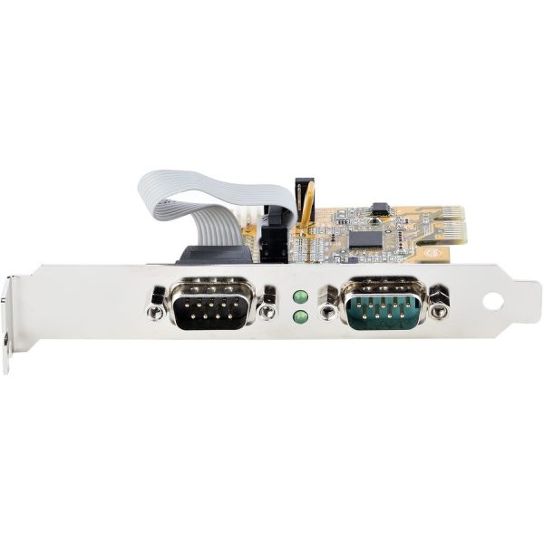 StarTech.com 2-Port PCI Express Serial Card, Dual Port PCIe to RS232 (DB9) Serial Card, 16C1050 UART, COM Retention, Windows & Linux - Image 2