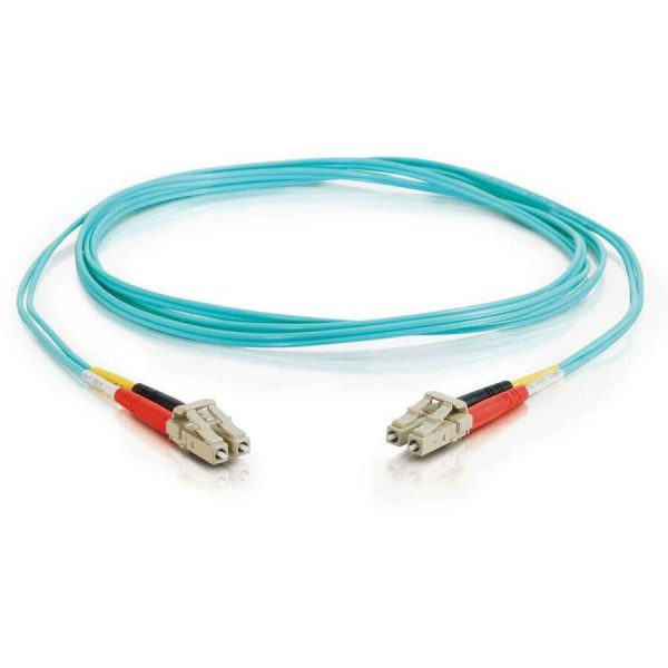 C2G 5m LC-LC 10Gb 50/125 Duplex Multimode OM3 Fiber Cable - Aqua - 16ft - Image 2