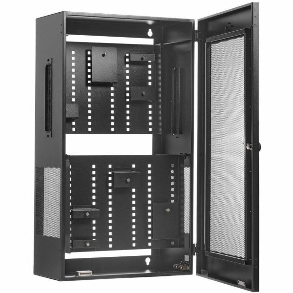 Eaton Tripp Lite Series SmartRack 5U Low-Profile Vertical-Mount Switch-Depth Wall-Mount Structured Wiring Enclosure, Adjustable Equipment Brackets - Image 6