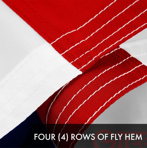 G128 Combo Pack: American USA Flag 3x5 Ft & Bennington 76 Flag 3x5 Ft | Both ToughWeave Series Embroidered 300D Polyester, Embroidered Design, Indoor/Outdoor, Brass Grommets - Image 5