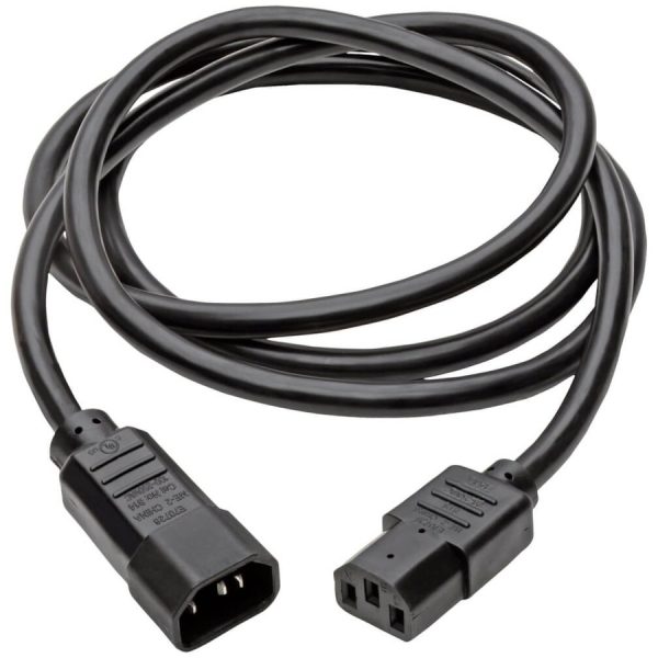 Eaton Tripp Lite Series Heavy-Duty PDU Power Cord, C13 to C14 - 15A, 250V, 14 AWG, 6 ft. (1.83 m), Black - Image 2
