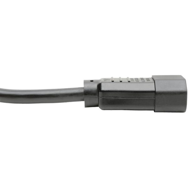 Eaton Tripp Lite Series Heavy-Duty PDU Power Cord, C13 to C14 - 15A, 250V, 14 AWG, 6 ft. (1.83 m), Black - Image 3