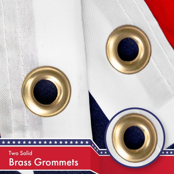 American USA Flag 3x5 Ft 2-Pack 150D Printed Polyester By G128 - Image 2