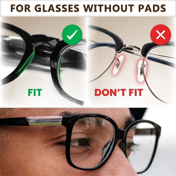 Eye Glasses Nose Pads Non Slip - 1 mm x 7 mm x 16mm Adhesive Glasses Nose Grip Non Slip - Silicone Eyeglass Nose Pads Soft Cushion - 16 Pairs Nose Grips - Glasses Accessories Anti-Slip - Image 5