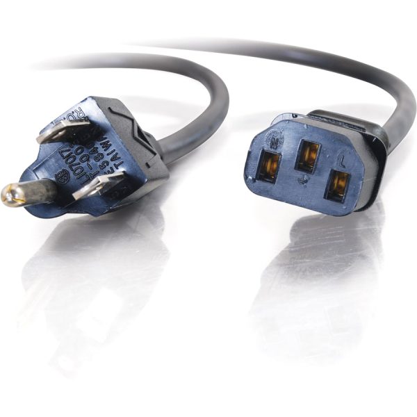 C2G 6ft Power Cord - 18 AWG - NEMA 5-15P to IEC320C13 - Computer Power - Image 4