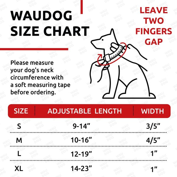 WAUDOG Reflective Cotton Dog Collar Eco Friendly Alt to Nylon Collar for Small Medium and Large Dogs   Pet Collar with QR ID Tag   Puppy Collar for Large Breed Dogs   Adjustable Male Female Dog Collar - Image 6