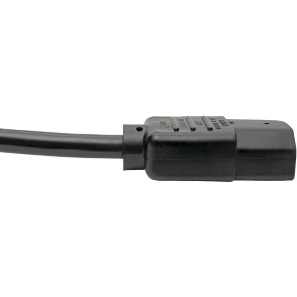 Eaton Tripp Lite Series Desktop Computer Power Cable, NEMA 5-15P to C13 - 10A, 125V, 18 AWG, 12 ft. (3.66 m), Black - Image 4