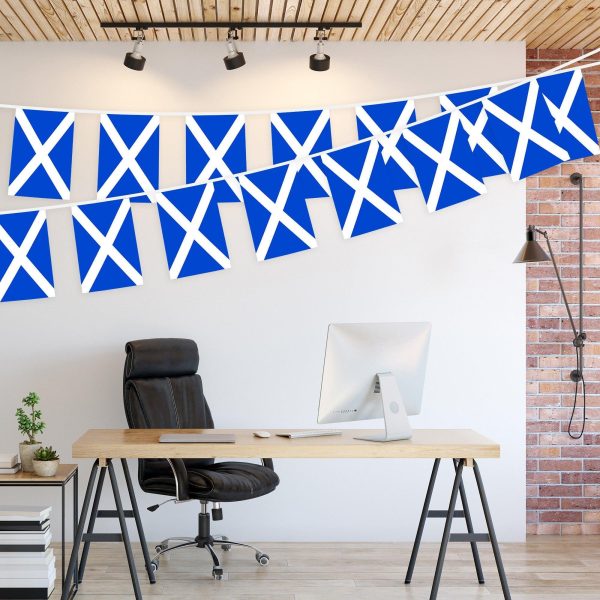 G128 Scotland Scottish Bunting Banner | Flag 8.2 x 5.5 Inch, Full String 33 Feet | Printed 150D Polyester, Decorations For Bar, School, Festival Events Celebration - Image 3