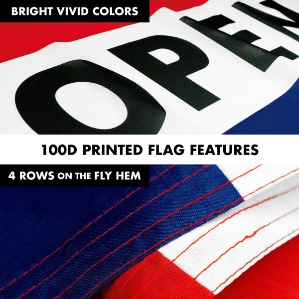 G128 - 6 Feet Tangle Free Spinning Flagpole (Black) Open Brass Grommets Printed 3x5 ft (Flag Included) Aluminum Flag Pole - Image 5