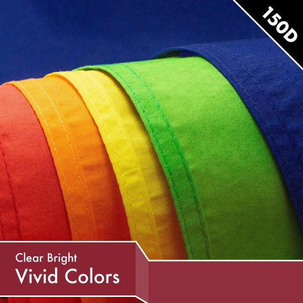 G128 5 Pack: Solid Burgundy Color Flag | 2.5x4 Ft | LiteWeave Pro Series Printed 150D Polyester | Indoor/Outdoor, Vibrant Colors, Brass Grommets, Thicker and More Durable Than 100D 75D Polyester - Image 3