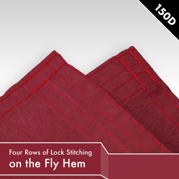 G128 5 Pack: Solid Burgundy Color Flag | 2.5x4 Ft | LiteWeave Pro Series Printed 150D Polyester | Indoor/Outdoor, Vibrant Colors, Brass Grommets, Thicker and More Durable Than 100D 75D Polyester - Image 5