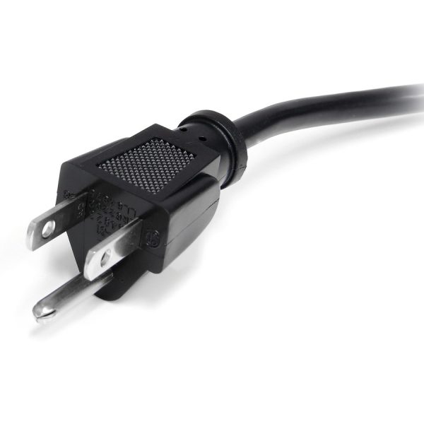 StarTech.com 1ft (30cm) Computer Power Cord, NEMA 5-15P to C13, 10A 125V 18AWG, Black Replacement AC PC Power Cord, TV/Monitor Power Cable - Image 3
