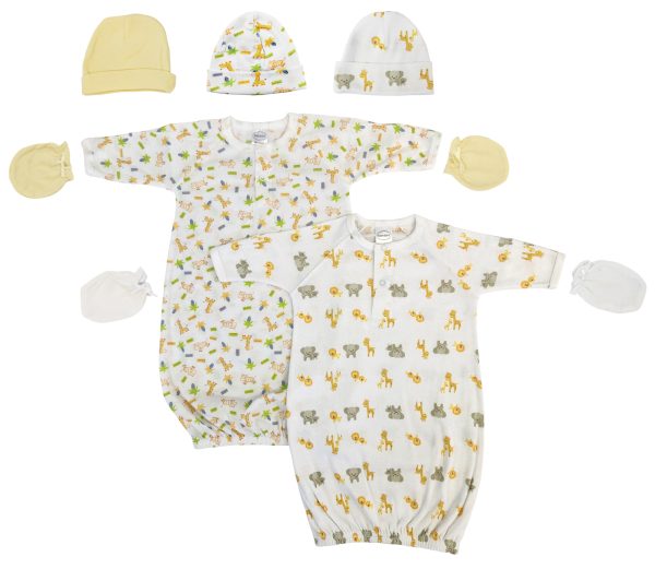 Unisex Newborn Baby 7 Piece Gown Set Nc_0763