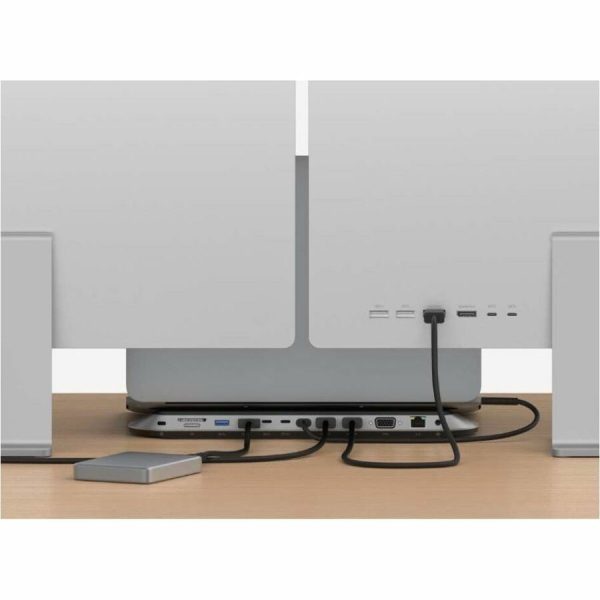 Belkin 11-in-1 Universal USB-C Docking Station - USB 3.2 - 10 Gbps - 100W - 2xHDMI, 1xVGA, 2xUSB-A, 1xUSB-C - Grey - Image 6