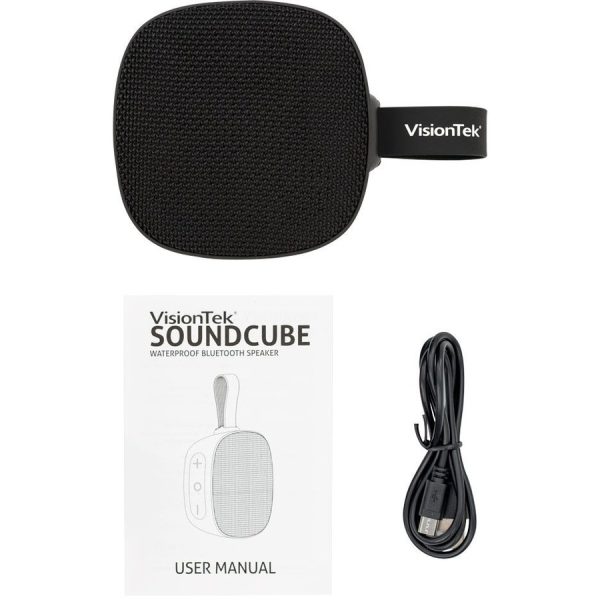 VisionTek Sound Cube Portable Bluetooth Speaker System - Black - Image 6