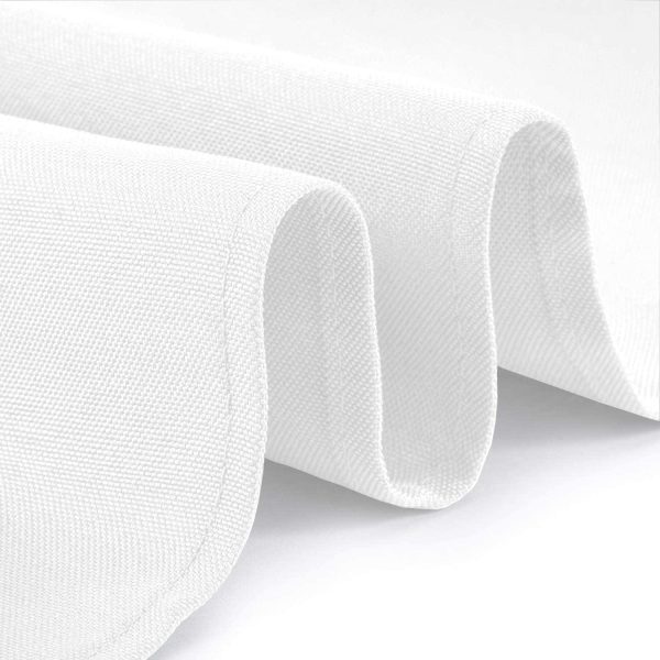 2 Square Tablecloth Covers 52x52 Inch | Table Cloths for Square or Round Table | 200 GSM Washable Wrinkle Resistant Fabric for Weddings Kitchen Restaurant | White | 2 Pack - Image 2