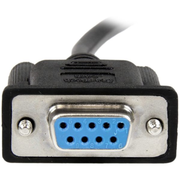 StarTech.com 2m Black DB9 RS232 Serial Null Modem Cable F/F - Image 3
