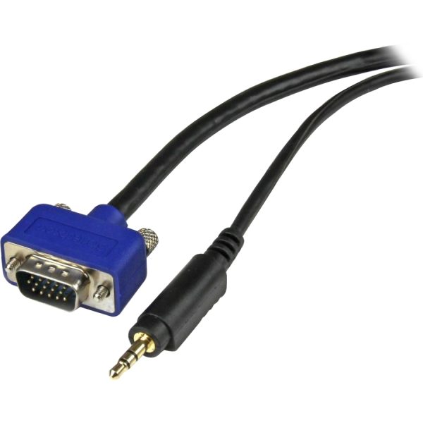 StarTech.com 6 ft Coax High Resolution Monitor VGA Cable w/ Audio - HD15 M/M - Image 2