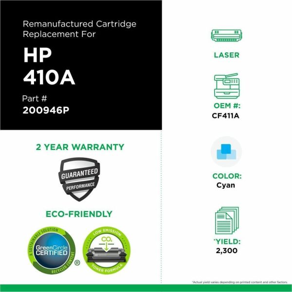 Clover Imaging Remanufactured Cyan Toner Cartridge for HP 410A (CF411A) - Image 3