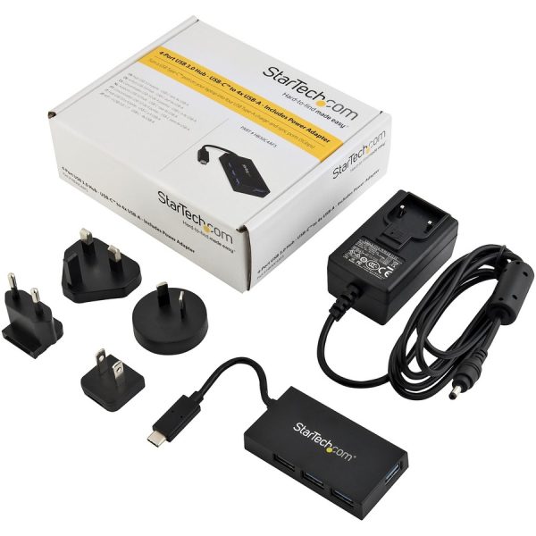 StarTech.com 4 Port USB C Hub - USB-C to 4x USB-A (USB 3.0/3.2 Gen 1 SuperSpeed 5Gbps) - USB Bus or Self Powered - BC 1.2 Charging Hub - Image 6