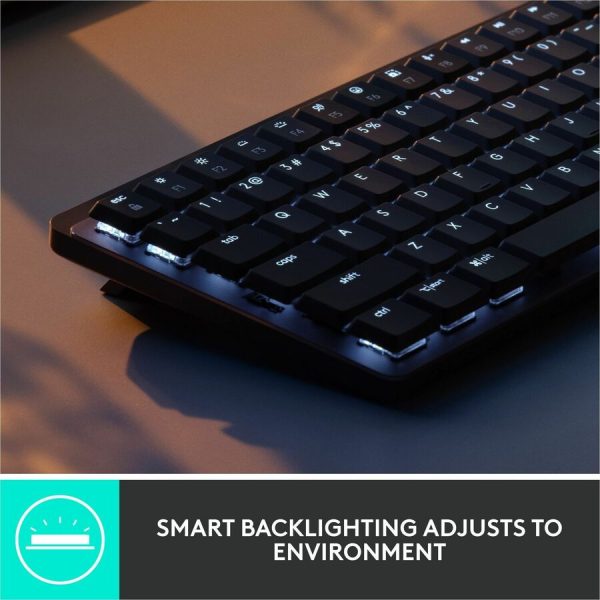 Logitech MX Mechanical Mini Wireless Illuminated Keyboard, Tactile Quiet Switches, Backlit, Bluetooth, USB-C - Image 4