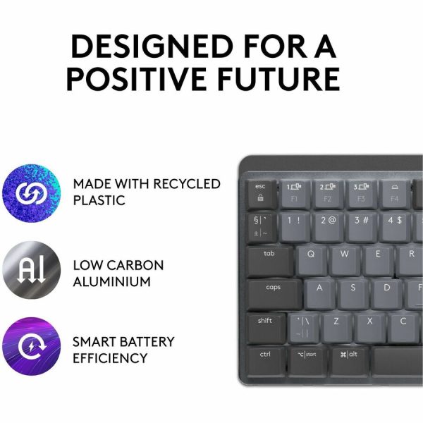 Logitech MX Mechanical Mini Wireless Illuminated Keyboard, Tactile Quiet Switches, Backlit, Bluetooth, USB-C - Image 5