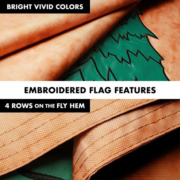 G128 Combo Pack: 6 Ft Tangle Free Aluminum Spinning Flagpole (Silver) & An Appeal to Heaven Tea-Stained Flag 3x5 Ft, Double ToughWeave Pro Series DS Embroidered 420D Poly | Pole with Flag Included - Image 5
