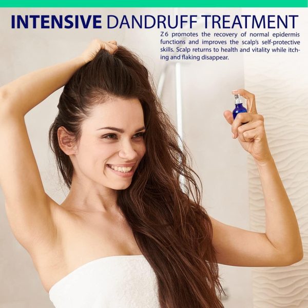 Z6 Anti Dandruff Dry Scalp Serum for Itchy Sensitive and Irritated Scalp   Intensive Dandruff Peeling Treatment (1.69 fl oz) for Women and Men with Salicylic Acid Zinc Tea Tree Oil by - Image 3