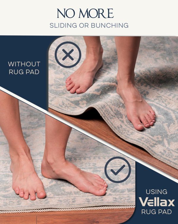 Non Slip Rug Pad Gripper   2 x 3 Ft Anti Skid Carpet Mat Provides Protection for Hardwood Floors and Hard Surfaces Extra Strong Grip and Thick Padding for Safe and in Place Your Area Rugs & Runners - Image 5