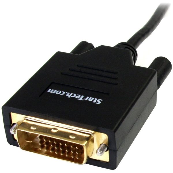 StarTech.com 6ft Mini DisplayPort to DVI Cable, Mini DP to DVI-D Adapter/Converter Cable, 1080p Video, mDP 1.2 to DVI Monitor/Display - Image 2